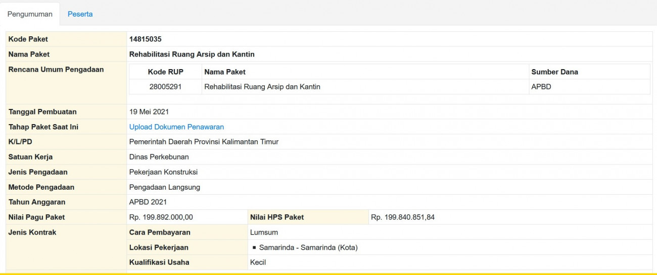 Rehabilitasi Ruang Arsip dan Kantin