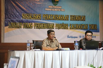 Disbun Sosialisasikan Penatausahaan Keuangan